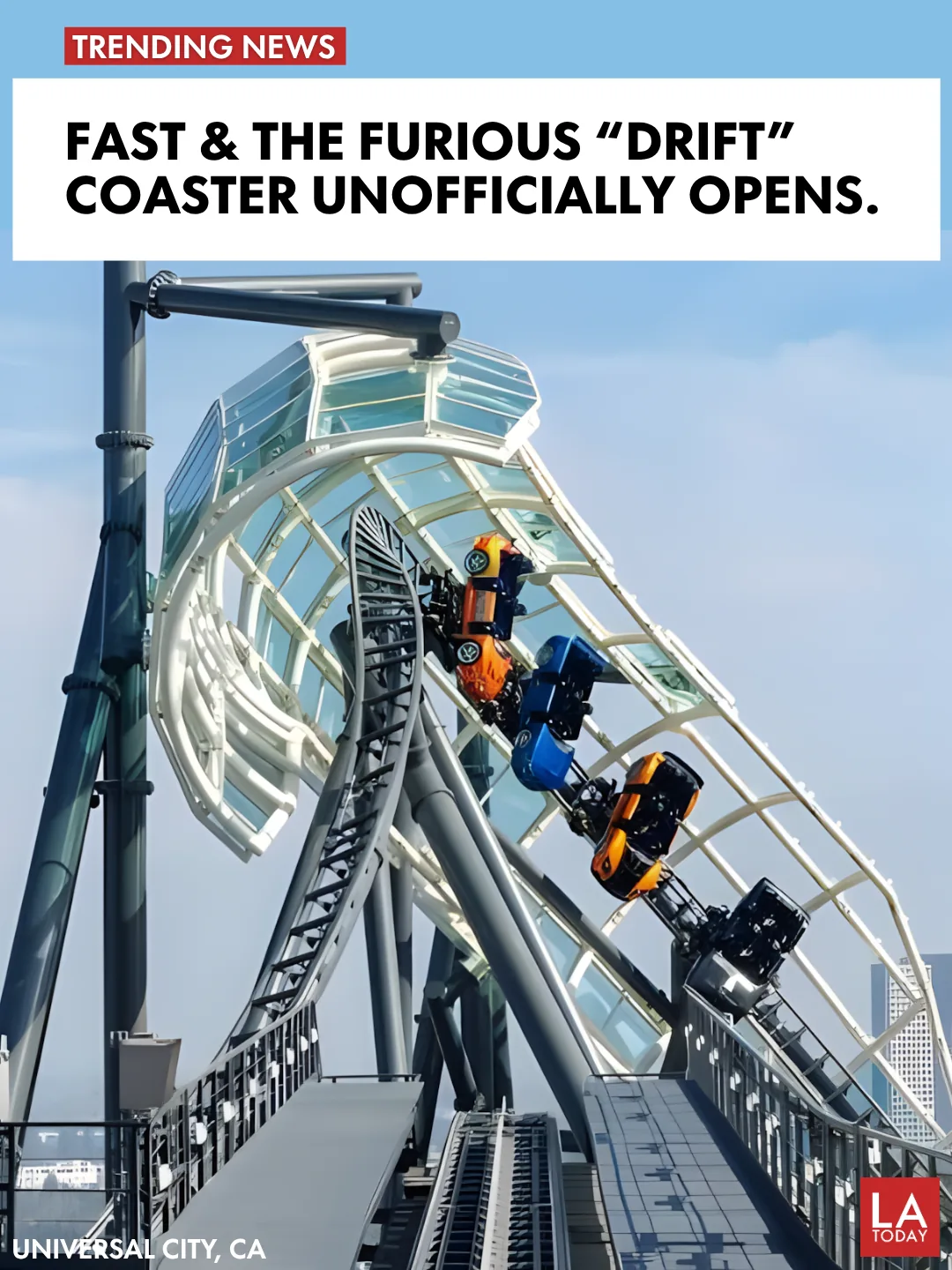 Fast and Furious Hollywood Drift roller coaster at Universal Studios Hollywood