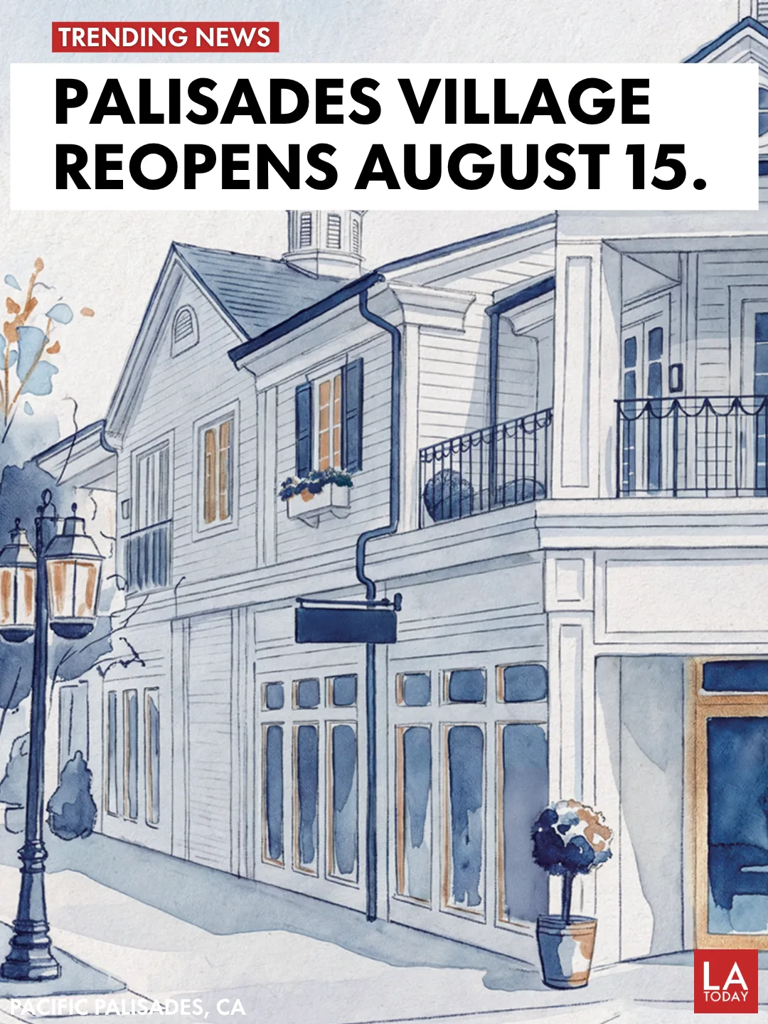 Palisades Village open-air shopping center ahead of its August 2026 reopening
